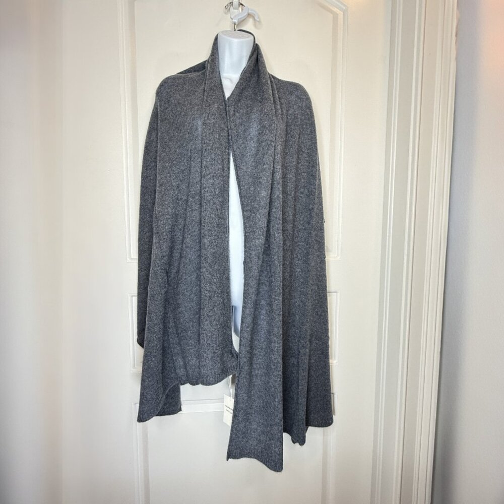 Nordstrom 100% Cashmere Wrap Scarf Gray NWT Luxury Shawl - Picture 11 of 11